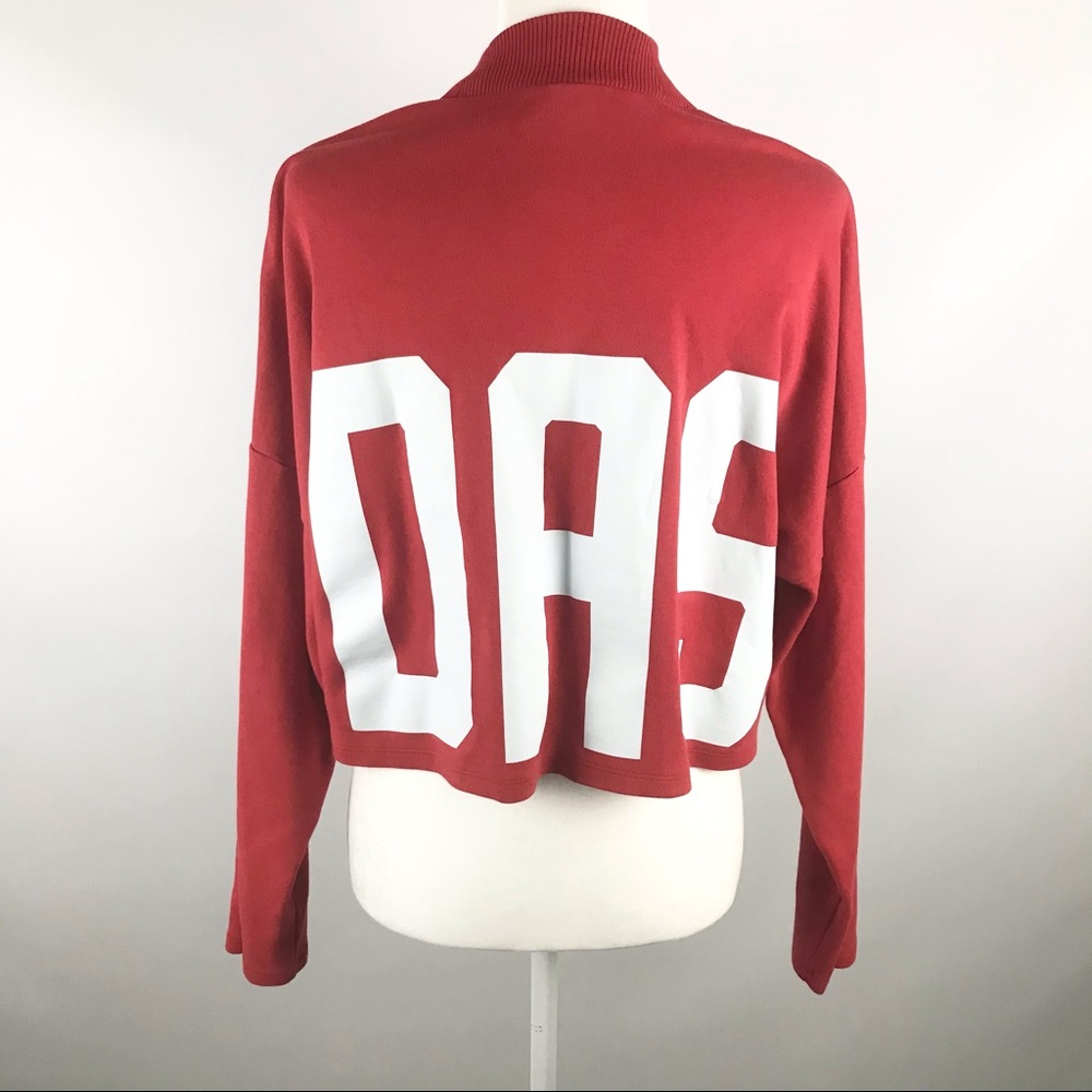 Adidas Bold Age Mockneck Cropped Sweatshirt - Picture 3 of 6